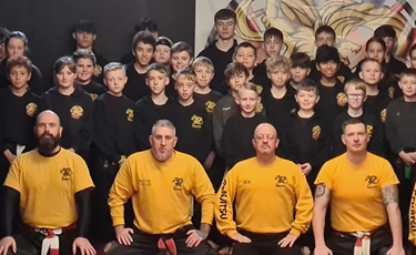 Junior martial arts class at Genjitsu
