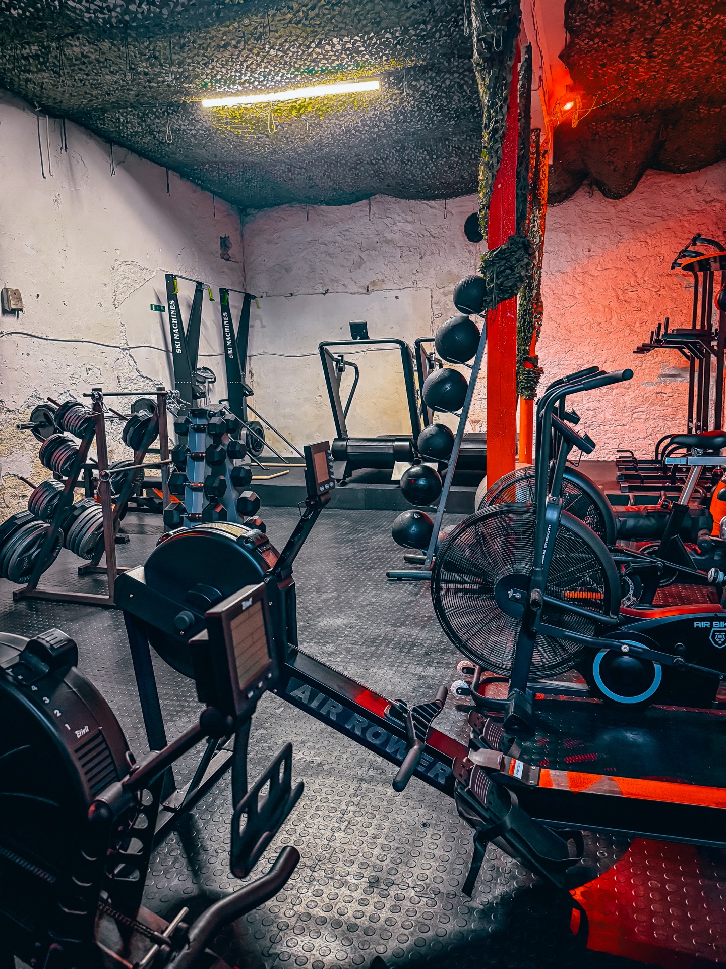 Cardio and conditioning equipment in the Genjitsu gym